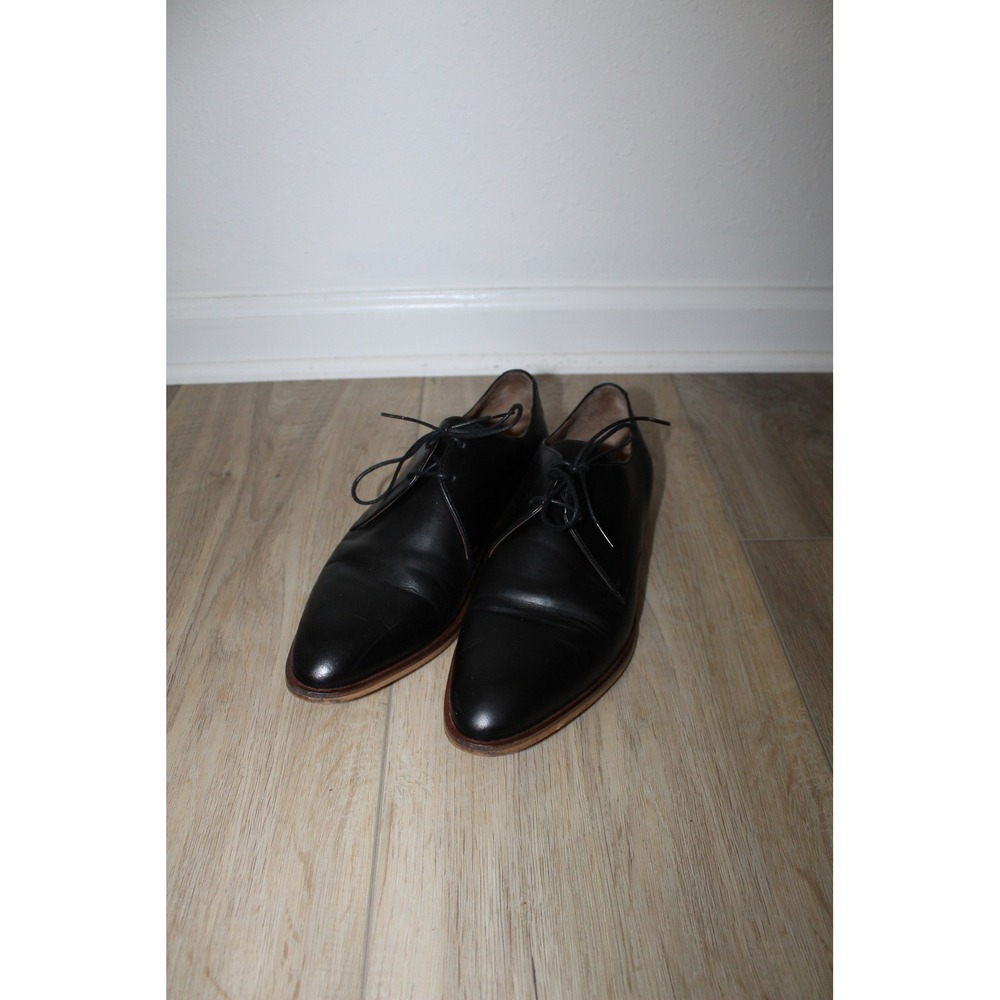 Everlane Women's Black Leather Modern Oxford Shoes Made in Italy Size 9